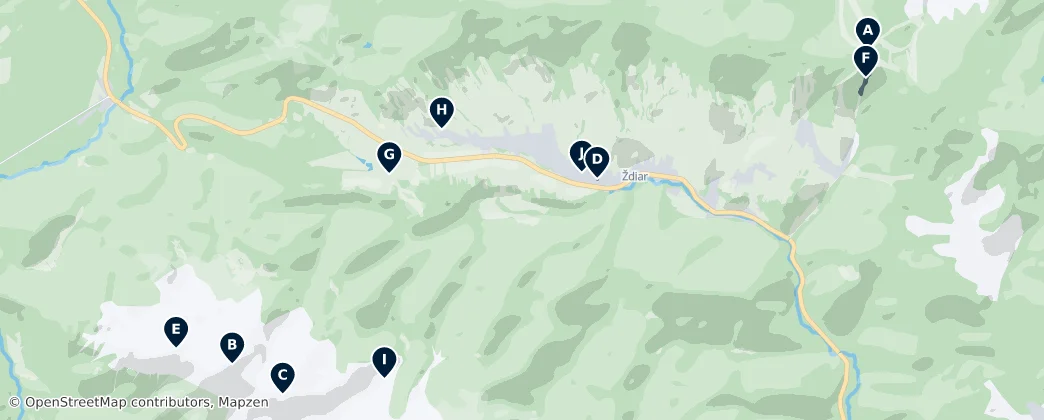 Ždiar Essentials – Mapa