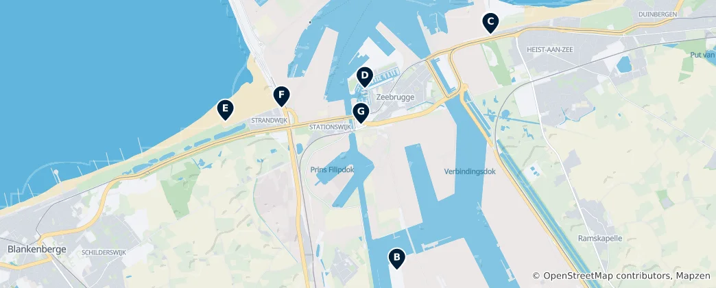 Map of Coastal Landmarks & Art