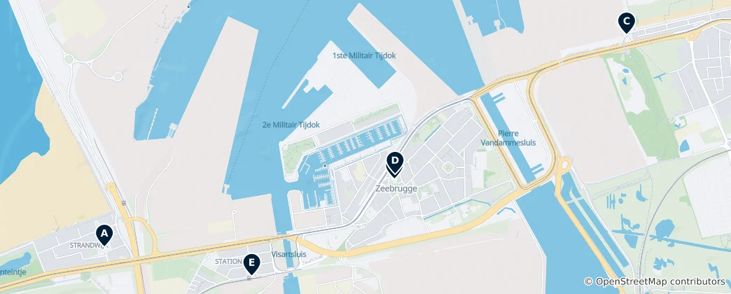 Carte de Heritage Sites in Zeebrugge