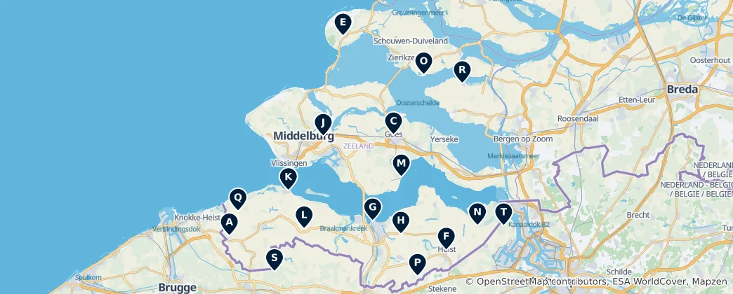 Map of Zeeland's Museums & Galleries