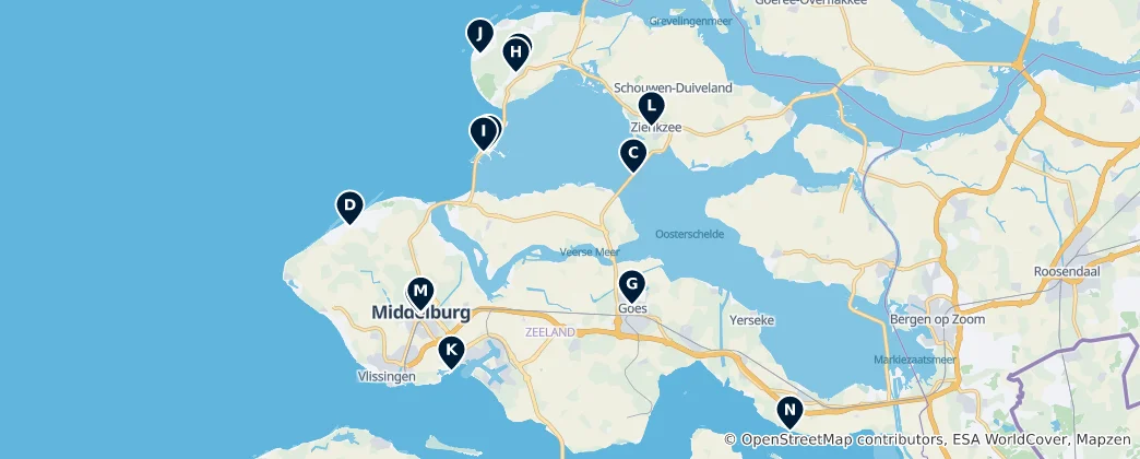 Mapa De Zeeland's Unmissable Treasures