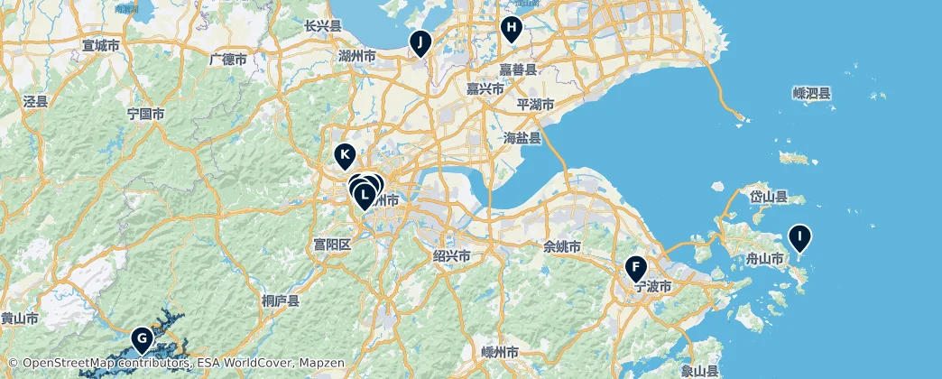 O essencial da Zhejiang Province — Mapa