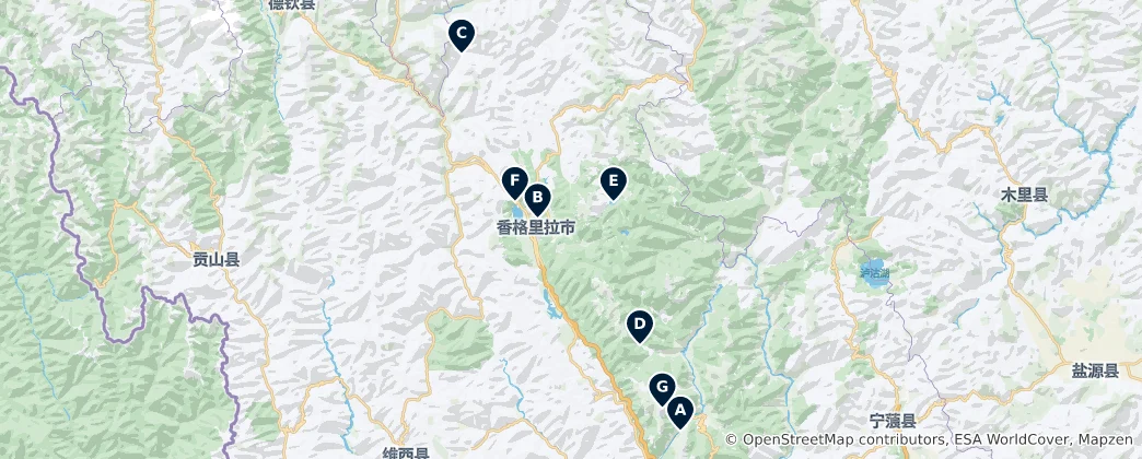 Mapa Zhongdianxian Essentials