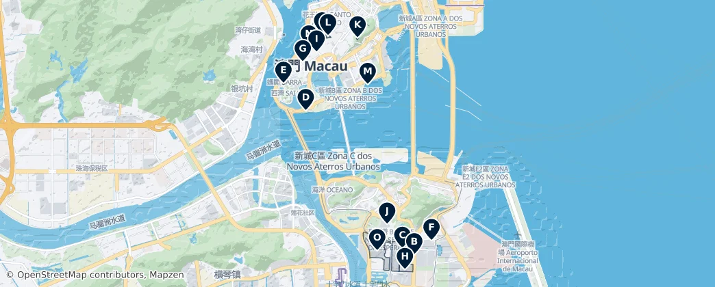 Zhuhai Essentials — Mapa