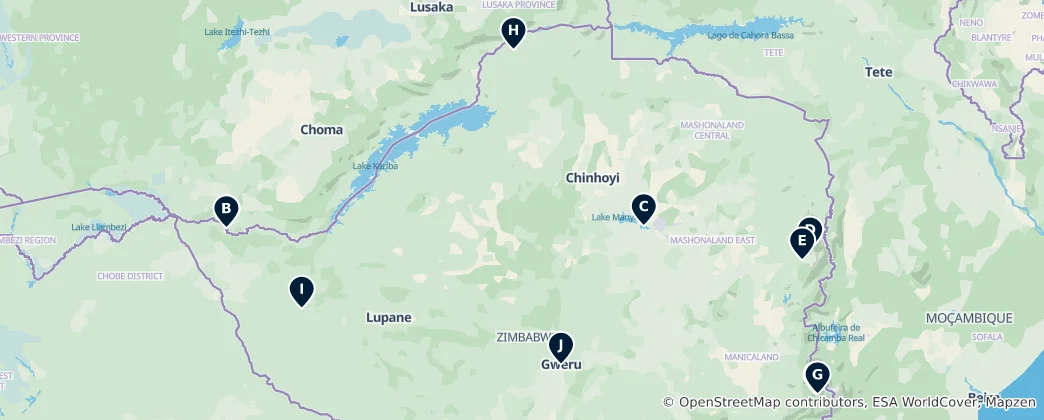 Map of Zimbabwe Essentials