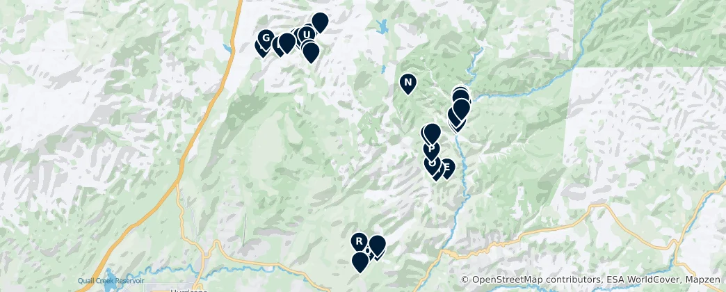 Karte von Zion Backcountry Permits