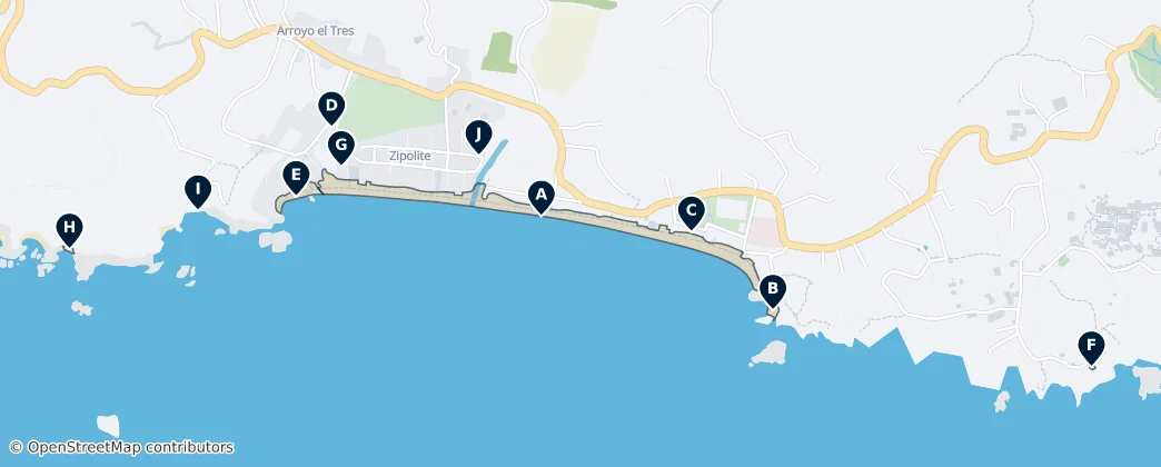 Zipolite Essentials – Mapa