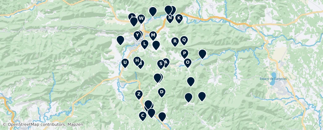 Mapa Sacred Sites and Churches