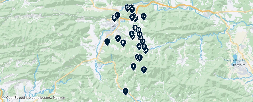Mapa Volcanic Wonders of Catalonia