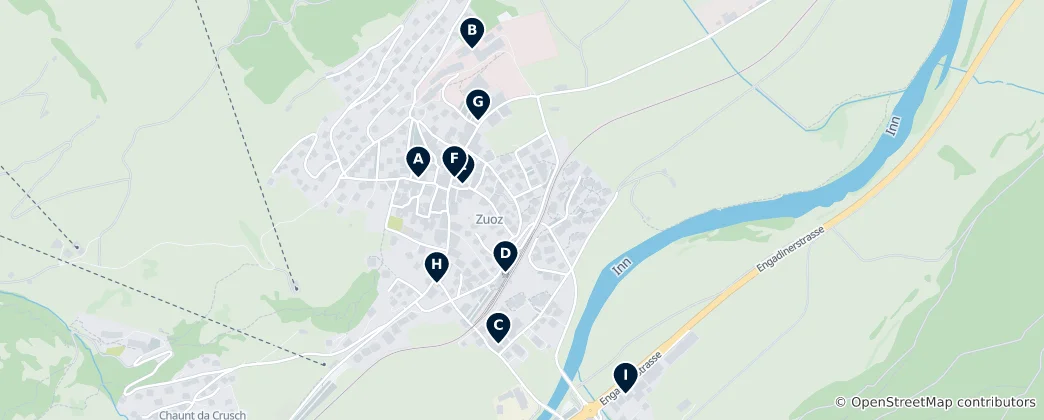 Mappa di Zuoz Unmissable Highlights