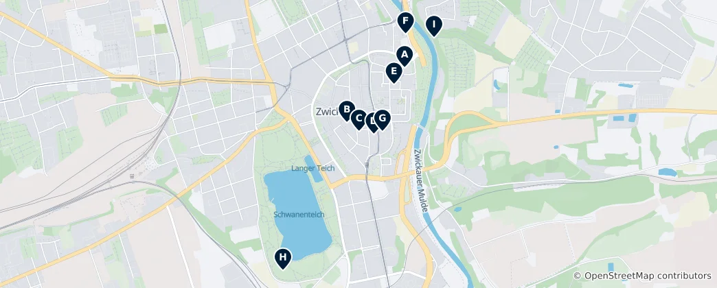 Karte von Zwickau Essentials