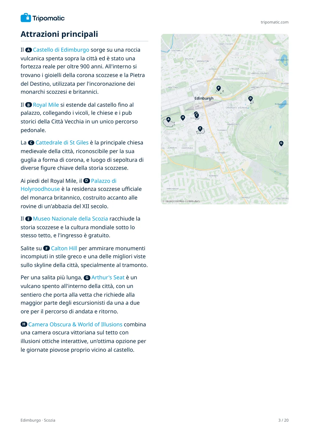 Guida di viaggio di Edimburgo, pagina 3