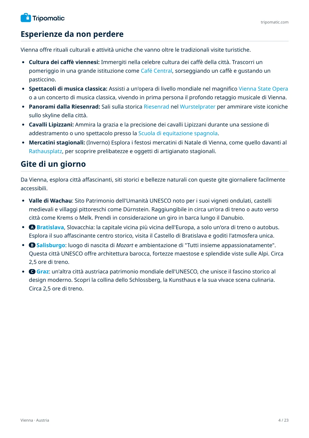 Guida di viaggio di Vienna, pagina 4