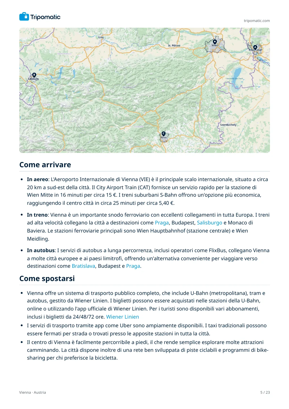 Guida di viaggio di Vienna, pagina 5