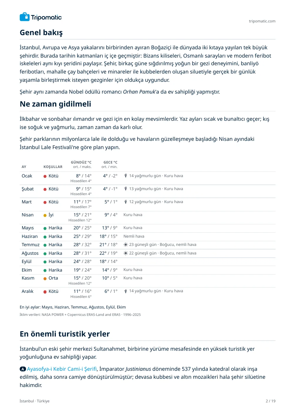 İstanbul seyahat rehberi, sayfa 2